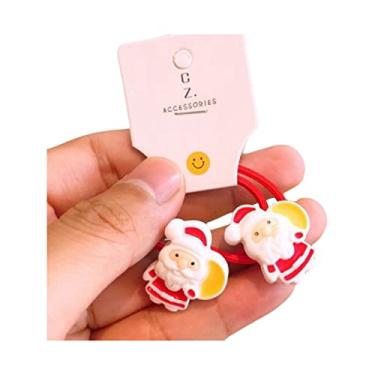 Imagem de Elastic De Cabelo De Cabelo De Natal Papai Noel, Boneco De Neve, Árvore De Natal, Sino De Gengibre -pão De Cheiro De Cabelo Sino Anel De Capacete De Natal Acessórios