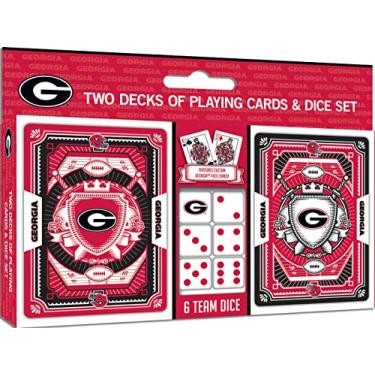 Imagem de MasterPieces NCAA Georgia Bulldogs Conjunto de 2 cartões e dados