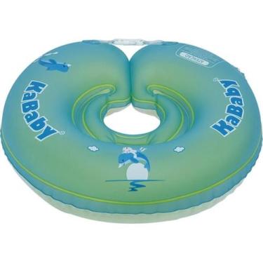 Imagem de Boia Piscina Criança Formato Donut Pesçoco G Azul E Verde - Kababy