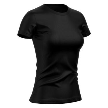 Imagem de Camiseta Feminina Dry Fit Básica Lisa Proteção Solar Uv Térmica Camisa