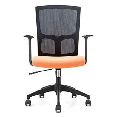 Imagem de cadeira de escritório Cadeira de escritório ergonômica Mesa de conferência e cadeira Cadeira de computador Mesh Lift Cadeira giratória Cadeira de trabalho Cadeira de jogos Cadeira (cor: laranja,