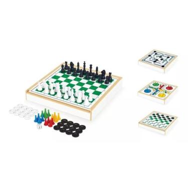 Jogo de dama com tabuleiro de madeira mdf + 24 peças em Promoção na  Americanas