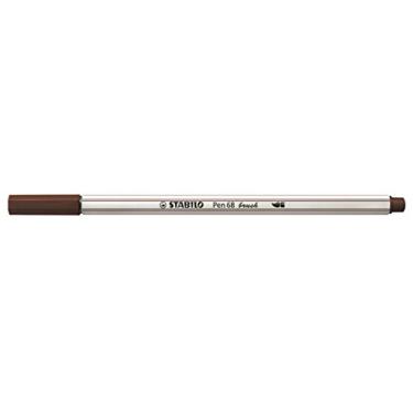 Imagem de Caneta Brush Premium – STABILO Pen 68 brush – Caixa com 10 unidades – Marrom