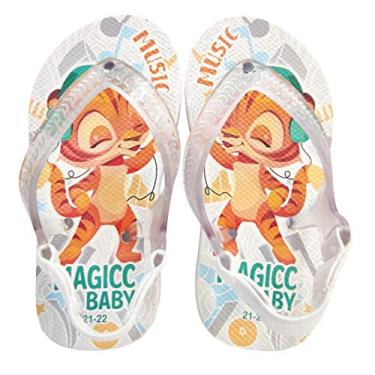 Imagem de Chinelo Menino Bebê Sandália Tigre Fone de Ouvido Magicc Baby