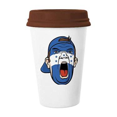 Imagem de Bandeira de Honduras, cabeça de maquiagem facial, gorro, caneca, copo de cerâmica