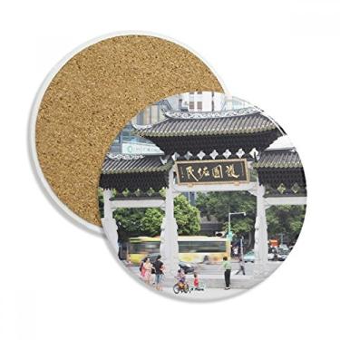 Imagem de Caneca de Fotografia de Arquitetura Tradicional Chinesa Caneca de Proteção de Mesa Pedra Absorvente
