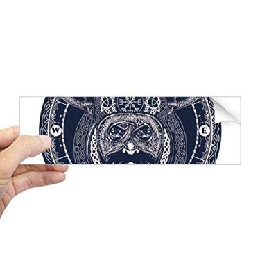 Imagem de DIYthinker Adesivo retangular de para-choque com estampa artística de bússola para notebook, decalque para janela