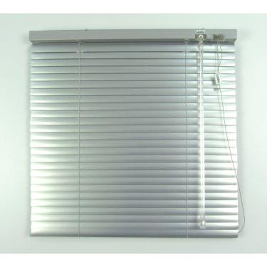 Imagem de Persiana Horizontal 25Mm Alumínio Crisdan Sem Furos Aparente Largura 1,35 X 1,35 Altura Prata