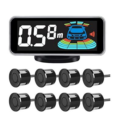 Imagem de Parking Sensor Kit de sensor de estacionamento com radar múltiplo Backlight Parktronic LED Display System Backup Monitor Detector Assistant 4 6 8 Sensor Alarm