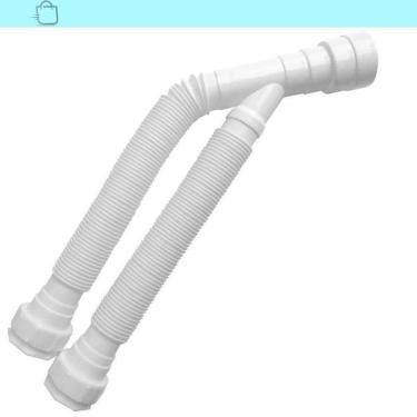 Imagem de Sifão Sanfonado Duplo 80cm Lavatório/Pia/Tanque Branco