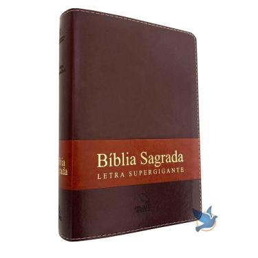 Imagem de Bíblia Sagrada Lt Supergigante NAA Índice Lateral Marrom