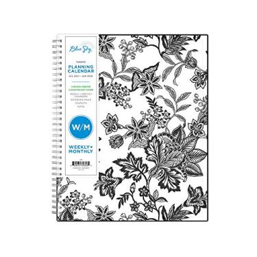 Imagem de Blue Sky Agenda semanal e mensal de ano acadêmico 2021-2022, 21,5 x 27,9 cm, capa flexível, encadernado, Analeis (130606)