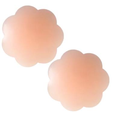 Imagem de Par Protetor De Mamilo Weemsbox Tapa Bico do Seio Aréola Flexível Silicone Reutilizável Lavável Adesivo Flor (2)