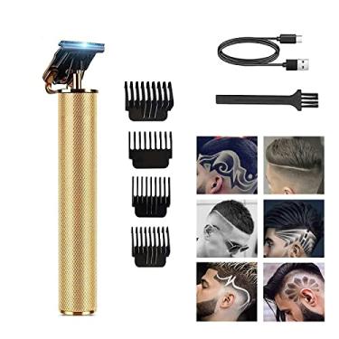 Imagem de Aparador de cabelo para homens, aparador de cabelo masculino profissional sem fio, kit de corte de cabelo e cuidados com guia recarregável com pentes guia presentes para homens, barbeador, barbearia,