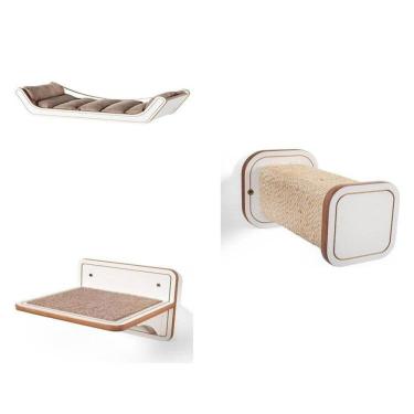 Imagem de Playground para Gatos Merlot Branco