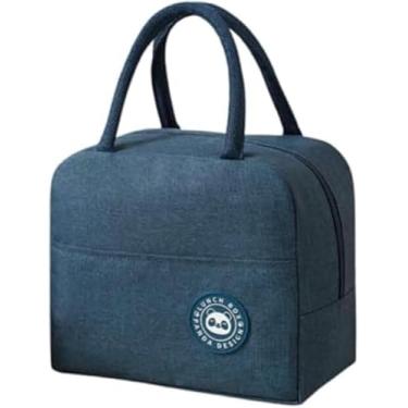 Imagem de Genérico Bolsa Termica Porta Marmita a Prova de Vazamentos Trabalho Academia Fitnnes Passeio Praia Termica Lancheira Termica Masculino e Feminino na Cor Azul