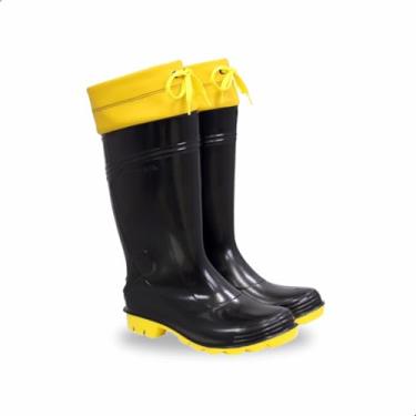 Imagem de Bota Preta De Pvc Náutica Cano Longo Bota Para Limpeza (PRETO, BR, Adulto, Numérico, 38)