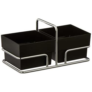 Imagem de Organizador para Sachês de Açúcar/Adoçante Future Cromado/ Preto