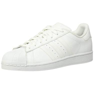 Imagem de adidas Originals Tênis masculino Super Star, Branco (calçado branco), 9.5
