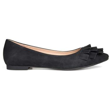 Imagem de Brinley Co. Sapatilha feminina com babados, Preto, 12