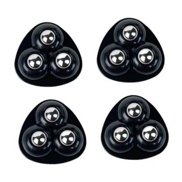 Imagem de Amagogo 4Pcs Rodas de rodízio autoadesivas, rotação de 360°, rodas deslizantes universais multiuso para balde de esfregão, lixeira de lixo, Preto