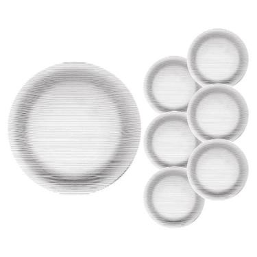Imagem de Conjunto 6 Pratos Diamante Raso Temperado 23cm Almoço Nadir - Nadir Fi