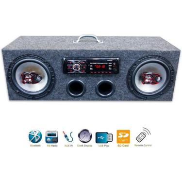 Imagem de Caixa Residencial Radio Bluetooth + Par Falante 6 Bravox - OESTESOM