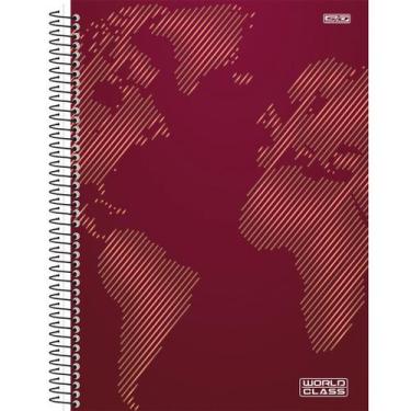 Imagem de Caderno Universitário 1 Matéria World Class - São Domingos, Vermelho