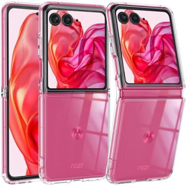 Imagem de FNTCASE Capa para Motorola Razr-Plus-2024/2025: Capas de telefone à prova de choque resistentes a arranhões para Moto Razr 50/60 ultrafina dobrável TPU grau militar proteção contra quedas capa robusta