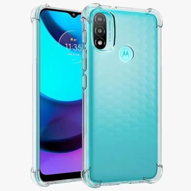 Imagem de Sidande Capa para Moto E20, Capa para Moto E30/Motorola E40 XT2158-6 para meninas e mulheres, capa protetora de telefone transparente transparente macia flexível TPU fina para Motorola Moto E30