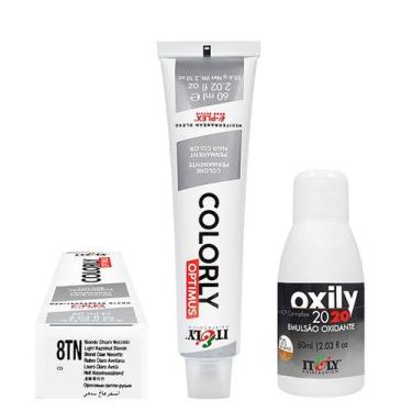 Imagem de Itely  Tinta Colorly Optimus 8TN Louro Claro Avelã 60 ml + Oxily 20 Vo