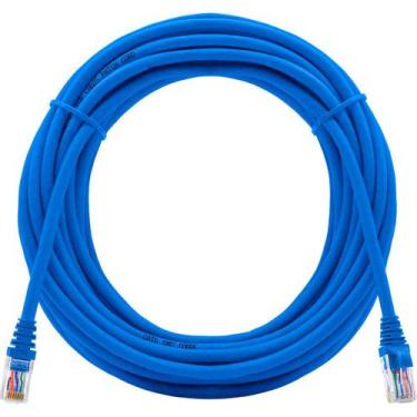 Imagem de Cabo De Rede 9 Metros Patch Cord Cat6 UTP 100% Cobre Azul - CABOS PATC