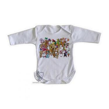 Imagem de body nenê criança roupa bebê manga longa  Hanna Barbera personagens II