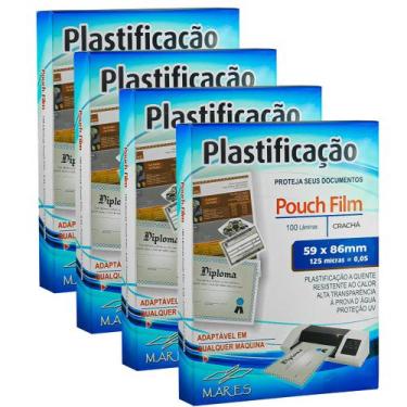 Imagem de Polaseal Plástico para plastificação 0,05 Crachá 59x86 400un - Mares