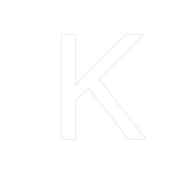 Imagem de Transfer - Letra K - Branco - 1 unidade - Rizzo