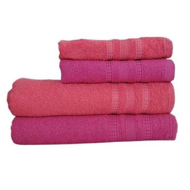 Imagem de Jogo Toalha de Banho e Rosto Sky 4 Peças Atlântica - Atlantica, Coral 