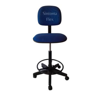 Imagem de Cadeira caixa alta  com aro e com rodíziopra recepçao balcao mercado t