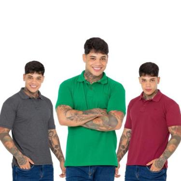 Imagem de Super Oferta Kit 3 Polos Masculinas Desconto Exclusivo - Ridens, P, Ch