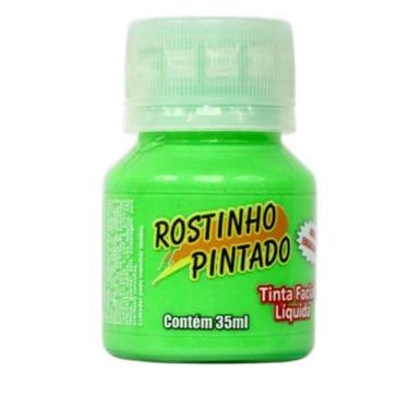 Imagem de Tinta para pintar o rosto liquida VERDE LIMÃO FLÚOR de 35 ml - Rostinh