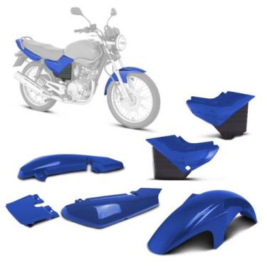 Imagem de Kit Carenagem Plástico Moto Roupa Ybr 125 2000 2001 2002 2003 2004 200