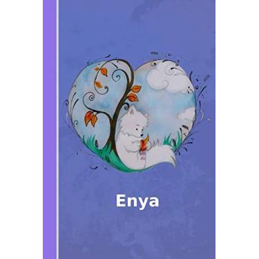 Imagem de Enya: personalized notebook | illustration fox with heart | softcover | 120 pages | blank | notebook | diary | scrapbook | journal | gift idea