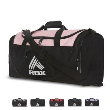 Imagem de RBX Bolsas de ginástica para homens, bolsa de ginástica pequena para mulheres com compartimento para sapatos, bolsa esportiva para viagem, bolsa esportiva, acampamento, fim de semana, bolsa de mão, bolsa esportiva noturna para mulheres com alça de ombro, rosa, One size, Tendência