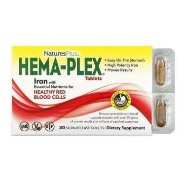 Imagem de NaturesPlus, Hema-Plex, Ferro, 30 Comprimidos de Liberação Lenta - Nat