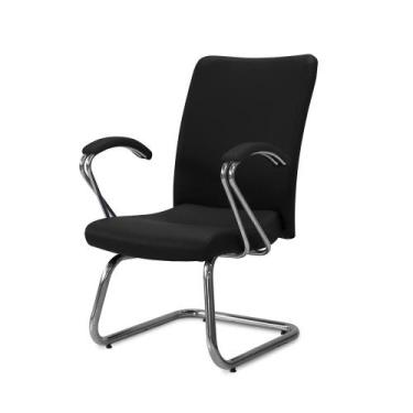 Imagem de Cadeira Diretor Isola Pé Contínuo CR Com Braços 5269 Preta - Flex Cade
