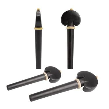 Imagem de Peg de Violoncelo de Madeira de ébano, Pinos de Afinação de Violoncelo de Ajuste Suave Duráveis ​​e Fáceis de Instalar Versáteis para Cordas Orquestrais