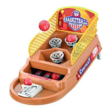 Imagem de Mini Jogo De Basquete Brinquedo De Mesa Tabuleiro Infantil 4 Cestas - 