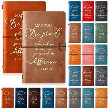 Imagem de Colarr Pacote com 20 presentes de agradecimento para funcionários diários de couro cadernos inspiradores que você pode se orgulhar do trabalho que você faz presentes em massa para funcionários, enfermeira, professor, aposentadoria (Vintage)