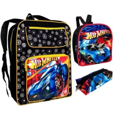 Imagem de Mochila Grande De Menina + Estojo + Lancheira Escolar - sem marca