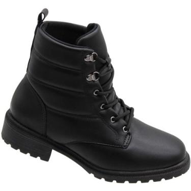 Imagem de Bota Cano Curto Modare Salto Baixo Ultra Conforto Feminino, Preto, 35