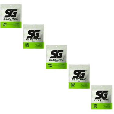 Imagem de Kit 5 Encordoamento Baixo SG Tensão Leve 0.45-.100 Níquel